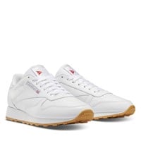 Men's Classic Leather Shoes in White Alternate View