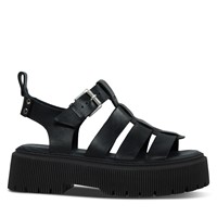 Women's Sienna Platform Fisherman Sandals in Black