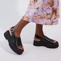 Women's Lolita Platform Sandals in Black Alternate View