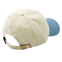 Camburn Curved Bill Jockey Hat in Off-White/Blue Alternate View