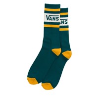 Men's Drop V Crew Socks in Teal/Yellow