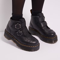 Women's Devon Flower Platform Boots in Black Alternate View