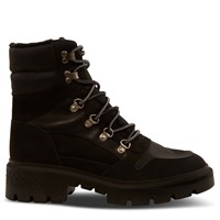 Women's Cortina Valley Warm-Lined Lace-Up Boots in Black