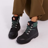 Women's Heritage 6-Inch Waterproof Lace-Up Boots in Black/Green Alternate View