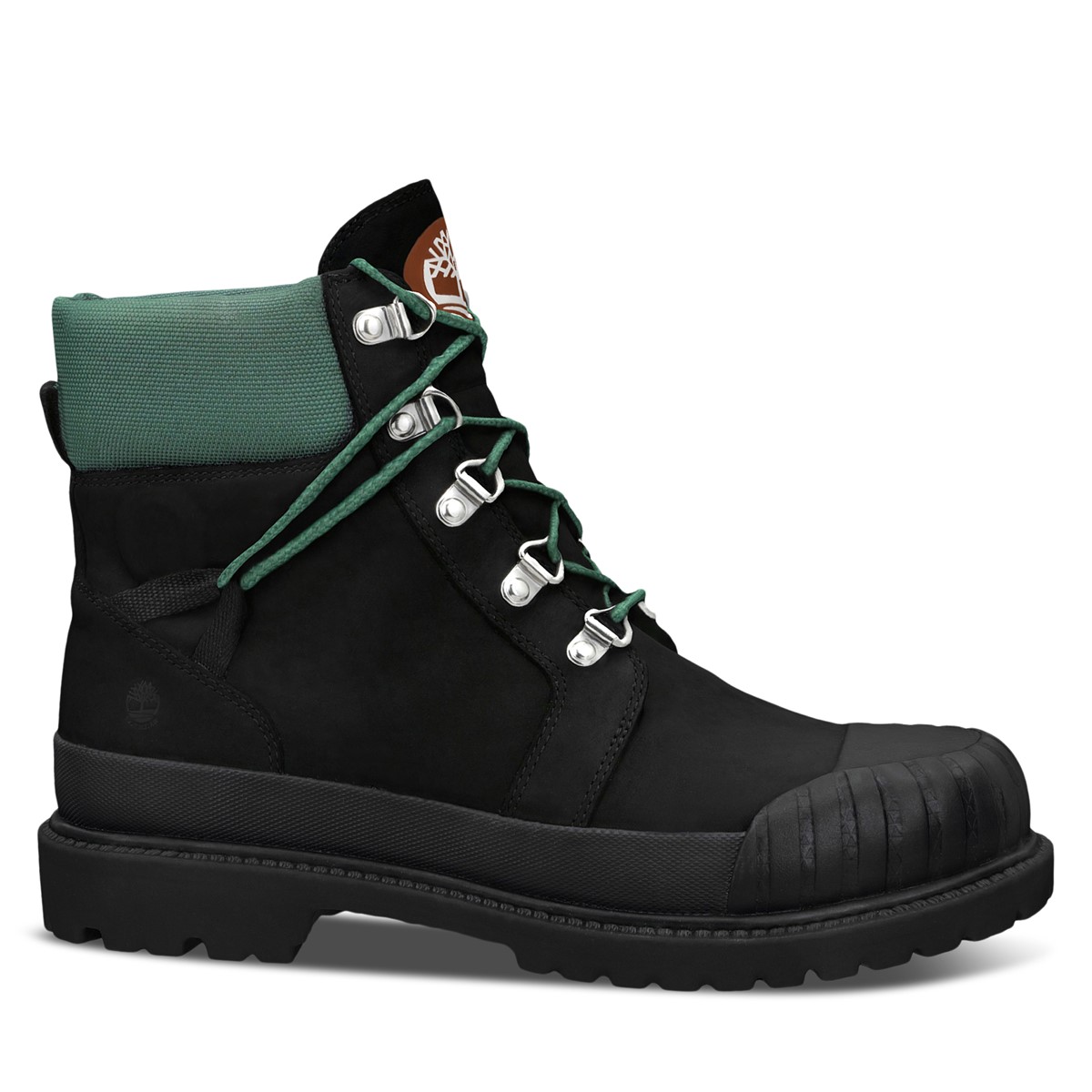 Women's Heritage 6-Inch Waterproof Lace-Up Boots in Black/Green
