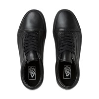 Men's Old Skool Leather Sneakers in Black Alternate View