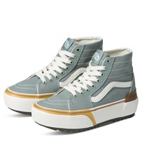 Baskets à plateforme compensée SK8-Hi vert et beige Alternate View