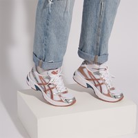 Women's 1130 Sneakers in White/Silver/Orange Alternate View