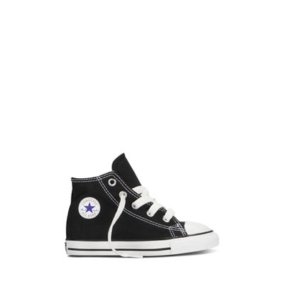 Toddler's Chuck Taylor All Star Hi Sneakers in Black/White