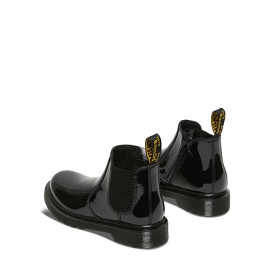 Little Kids' Patent Leather Chelsea Boots in Black Alternate View