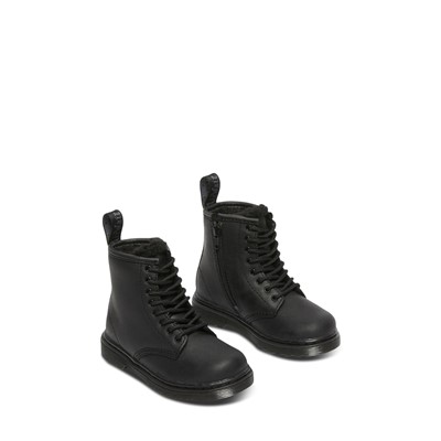 Toddler's 1460 Faux Fur Lined Lace-Up Boots in Black Alternate View