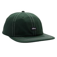 Mac 6 Panel Snapback Hat in Dark Green
