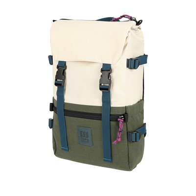 Rover Pack Classic Backpack in White/Green Alternate View