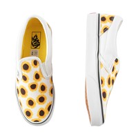 Baskets Classic Slip-Ons à tournesols noir, jaune et blanc pour jeunes enfants Alternate View