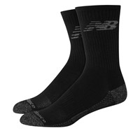 Two Pack Cooling Cushion Performance Crew Socks in Black