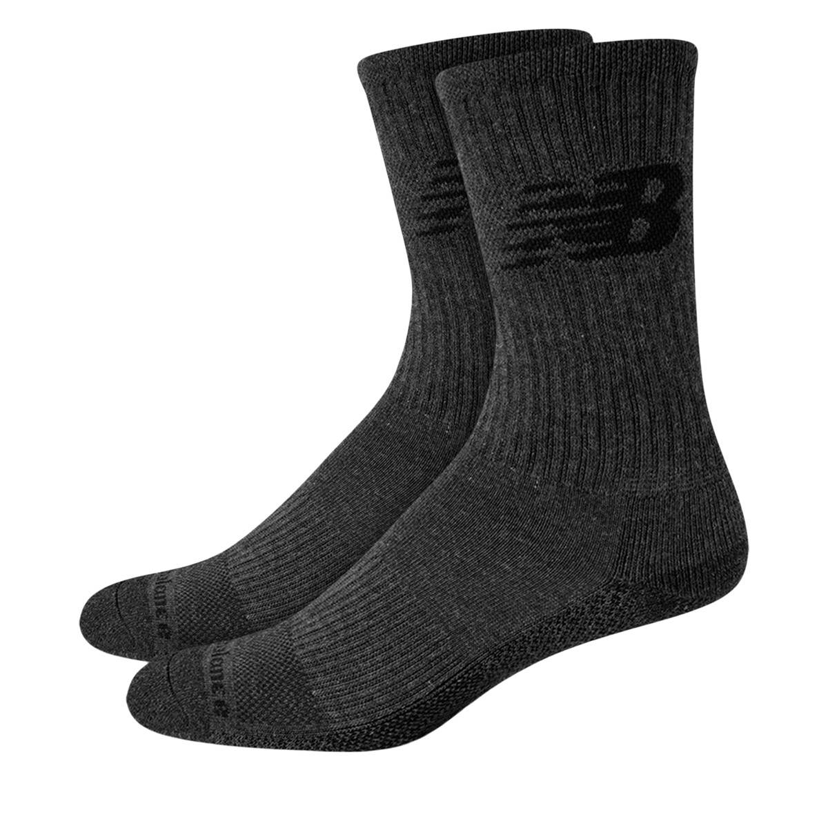 Two Pack Cooling Cushion Performance Crew Socks in Grey