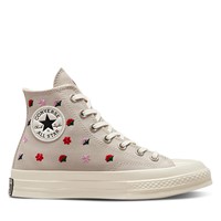 Women's Chuck 70 Floral Embroidery Hi Sneakers in Taupe