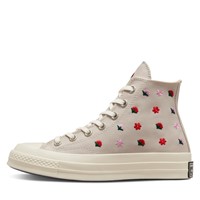 Women's Chuck 70 Floral Embroidery Hi Sneakers in Taupe Alternate View