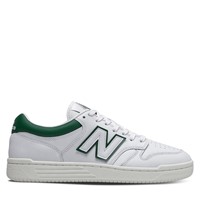 Men's BB480 Sneakers in White/Green