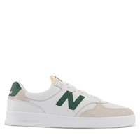 300 Court Sneakers in White/Beige/Green