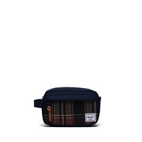 Trousse de voyage Chapter XL en tartan bleu et brun