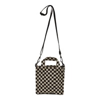 Checkerboard Blank Canvas Crossbody Bag in Black/White Alternate View