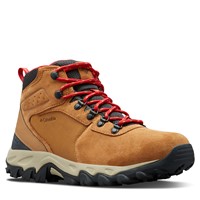 Men's Newton Ridge II Plus Suede Waterproof Hiking Boots in Brown/Red Alternate View
