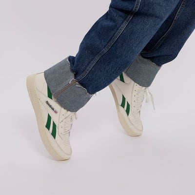 Men's Club C 85 Form Hi Sneakers in Chalk/Green Alternate View