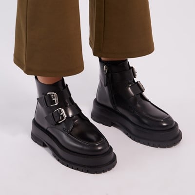 Women's Safia Platform Boots in Black Alternate View