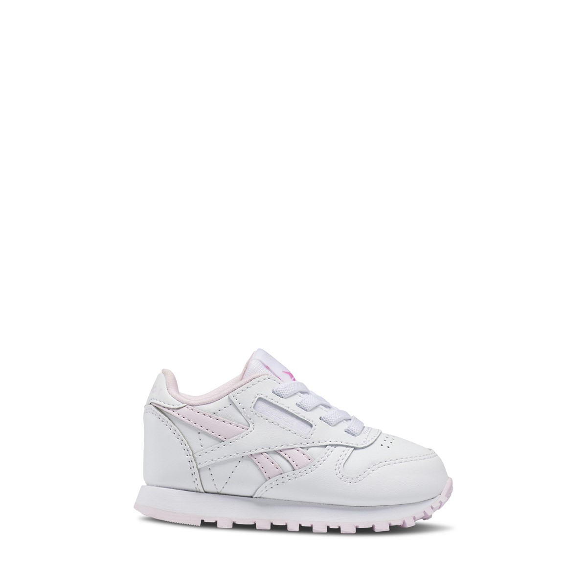 Toddler's Classic Leather Sneakers in White/Pink