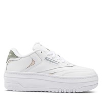 Women's Club C Extra Platform Sneakers in White/Green