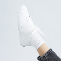 Women's Alley Leather Sneakers in White Alternate View