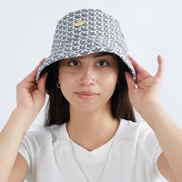Trefoil Bucket Hat in White/Grey Alternate View