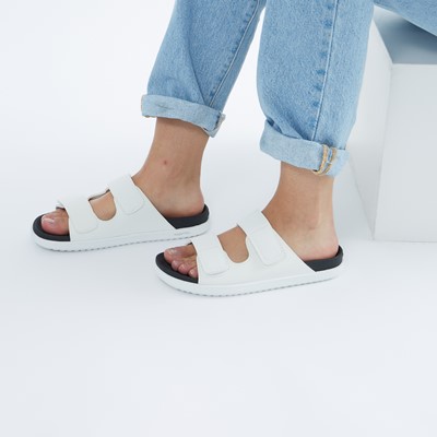 Frankie Sugarlite Slide Sandals in White Alternate View