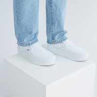 Women's Slip-On Stackform Platform Shoes in White Alternate View
