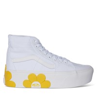 SK8-Hi Tapered Stackform Platform Sneakers in White/Yellow