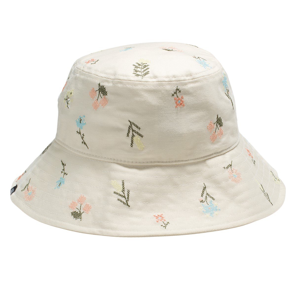 Micro Floral Bucket Hat in Beige | Little Burgundy