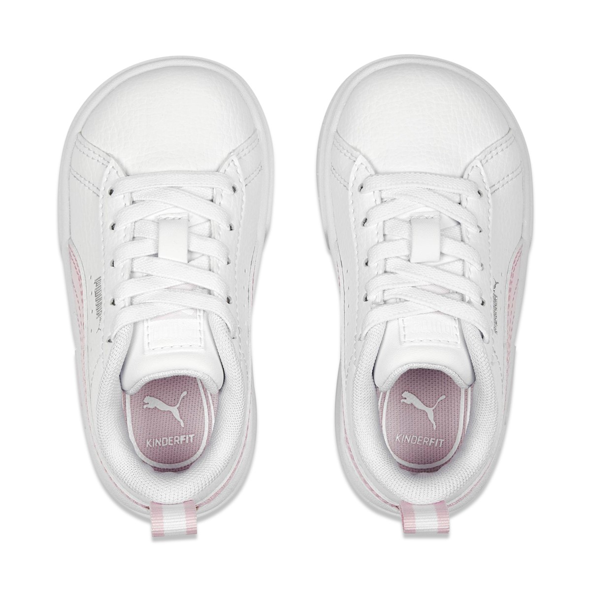 Toddler's Mayze Platform Sneakers in White/Pink | Little Burgundy