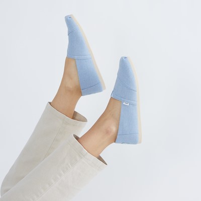 Women's Alpargata Slip-Ons in Blue Alternate View
