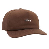 Lowercase 5 Panel Snapback Cap in Brown