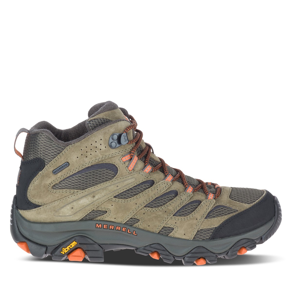 Men's Moab 3 Mid Waterproof Hiking Boots in Olive/Black