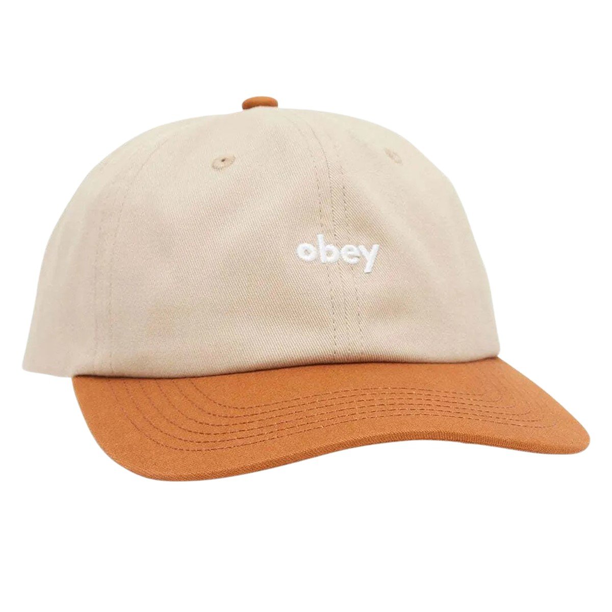 Benny IV Snapback Cap in Beige/Orange