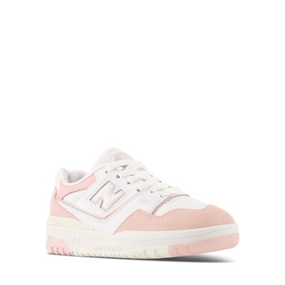 Little Kids' BB550 Sneakers in White/Pink Alternate View