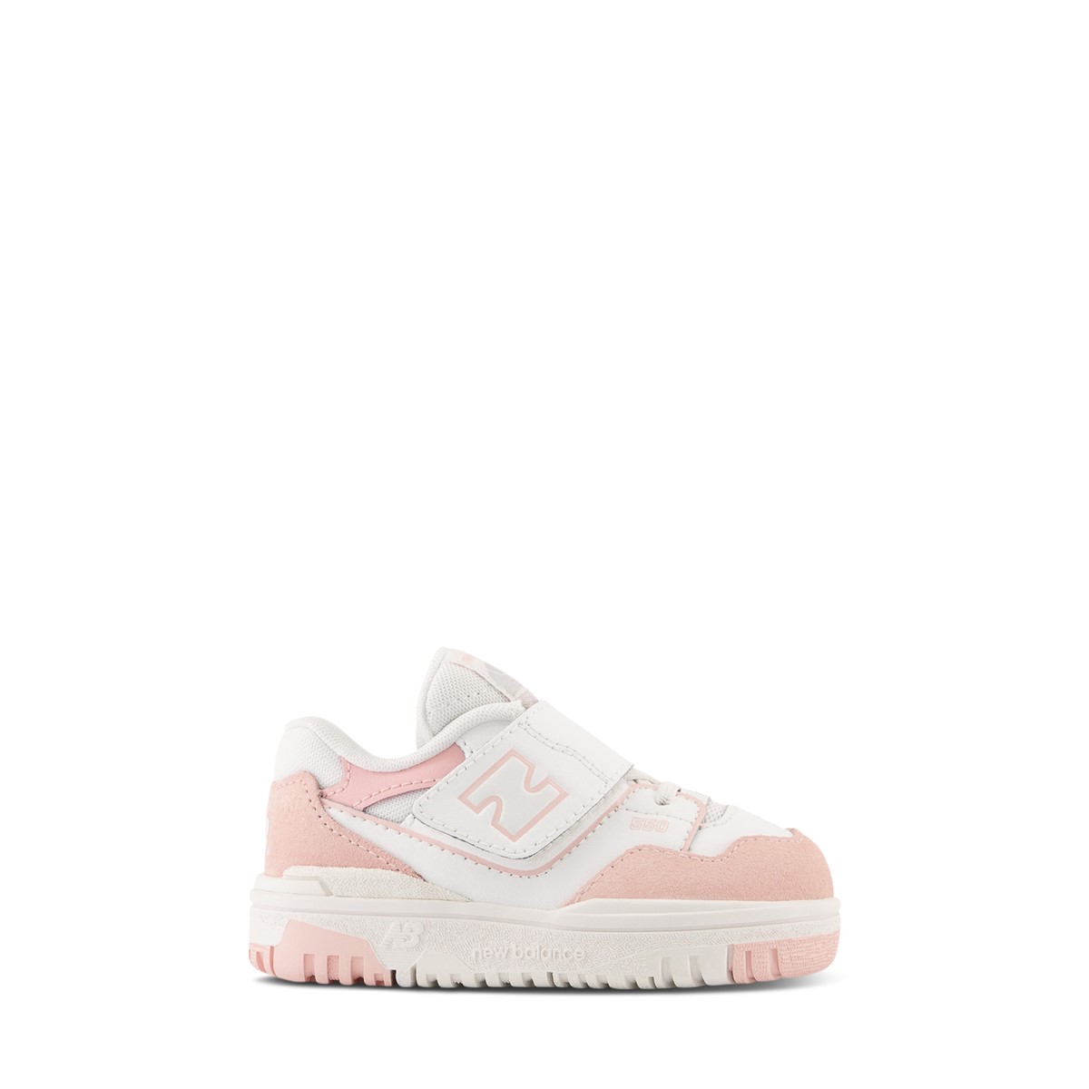 Toddler's' BB550 Sneakers in White/Pink
