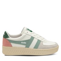 Baskets Grandslam Trident blanches, grises et vertes pour femmes