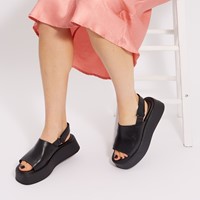 Women's Courtney Strap Sandals in Black Alternate View