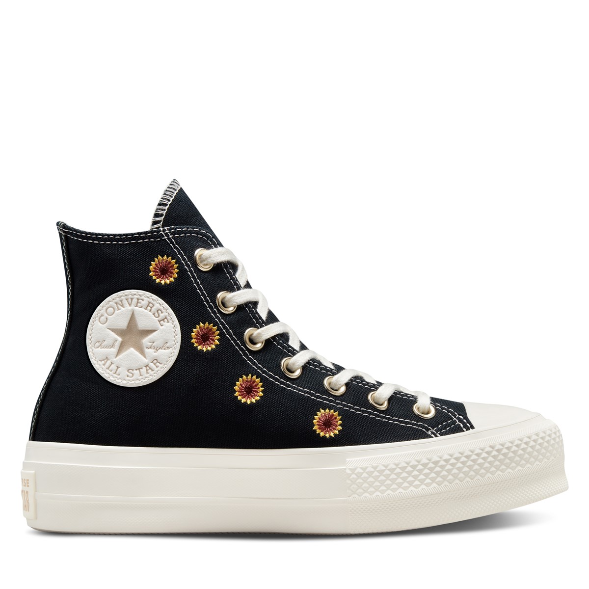 Women's Chuck Taylor Lift Hi Embroidered Floral Sneakers in Black | Little  Burgundy
