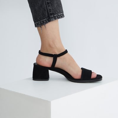 Women's Claire Heeled Sandals in Black Alternate View