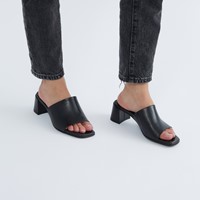 Women's Harper Mules in Black Alternate View