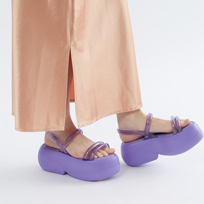 Women's Airbubble Platform Sandals in Purple Alternate View